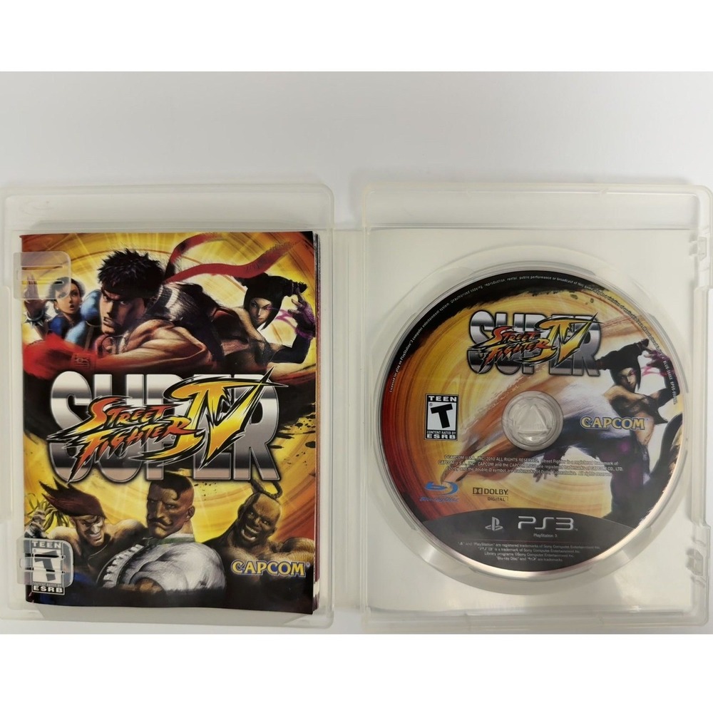 Super Street Fighter IV 4 - Sony PS3 - CIB - Case Disc Manual Black Label Tested - Picture 2 of 7